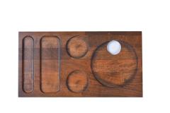 KARŞILAMA-OTEL-İKRAM TEPSİSİ-CEVİZ RENK  43 x 23 x 1,8 cm
