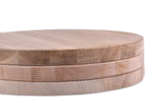 YUVARLAK AHŞAP PLAKA MASA VE SEHPA TABLASI MEŞE - 40 cm - 18 MM