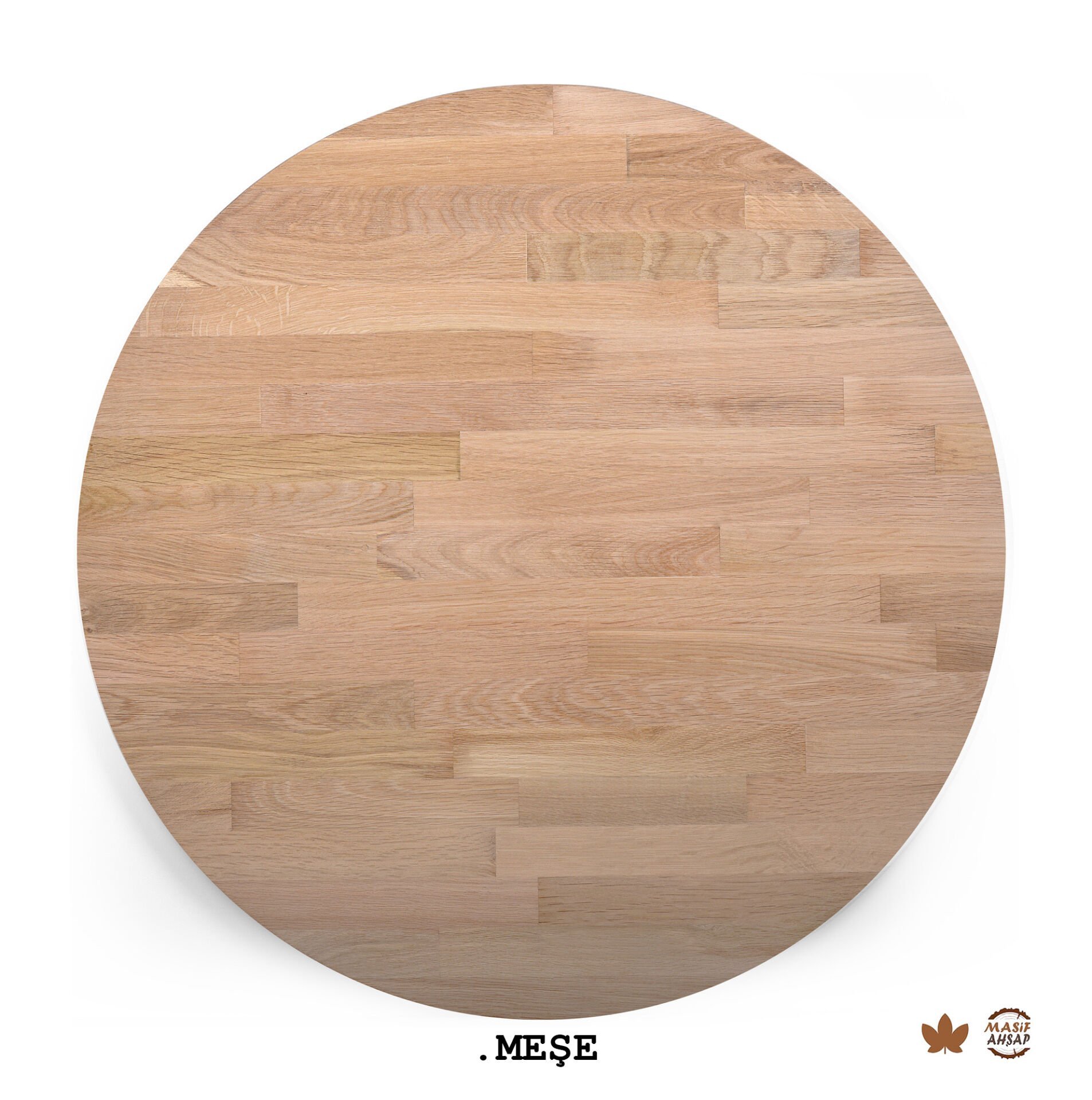 YUVARLAK AHŞAP PLAKA MASA VE SEHPA TABLASI MEŞE - 40 cm - 18 MM