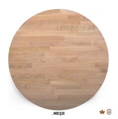 YUVARLAK AHŞAP PLAKA MASA VE SEHPA TABLASI MEŞE - 40 cm - 18 MM