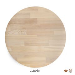 YUVARLAK AHŞAP PLAKA MASA VE SEHPA TABLASI LADİN - 120 cm - 18 MM